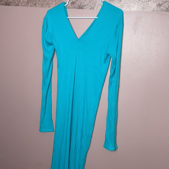 Enza Costa Compact Cotton Ribbed Midi Asymmetrical Front - Picture 4 of 5